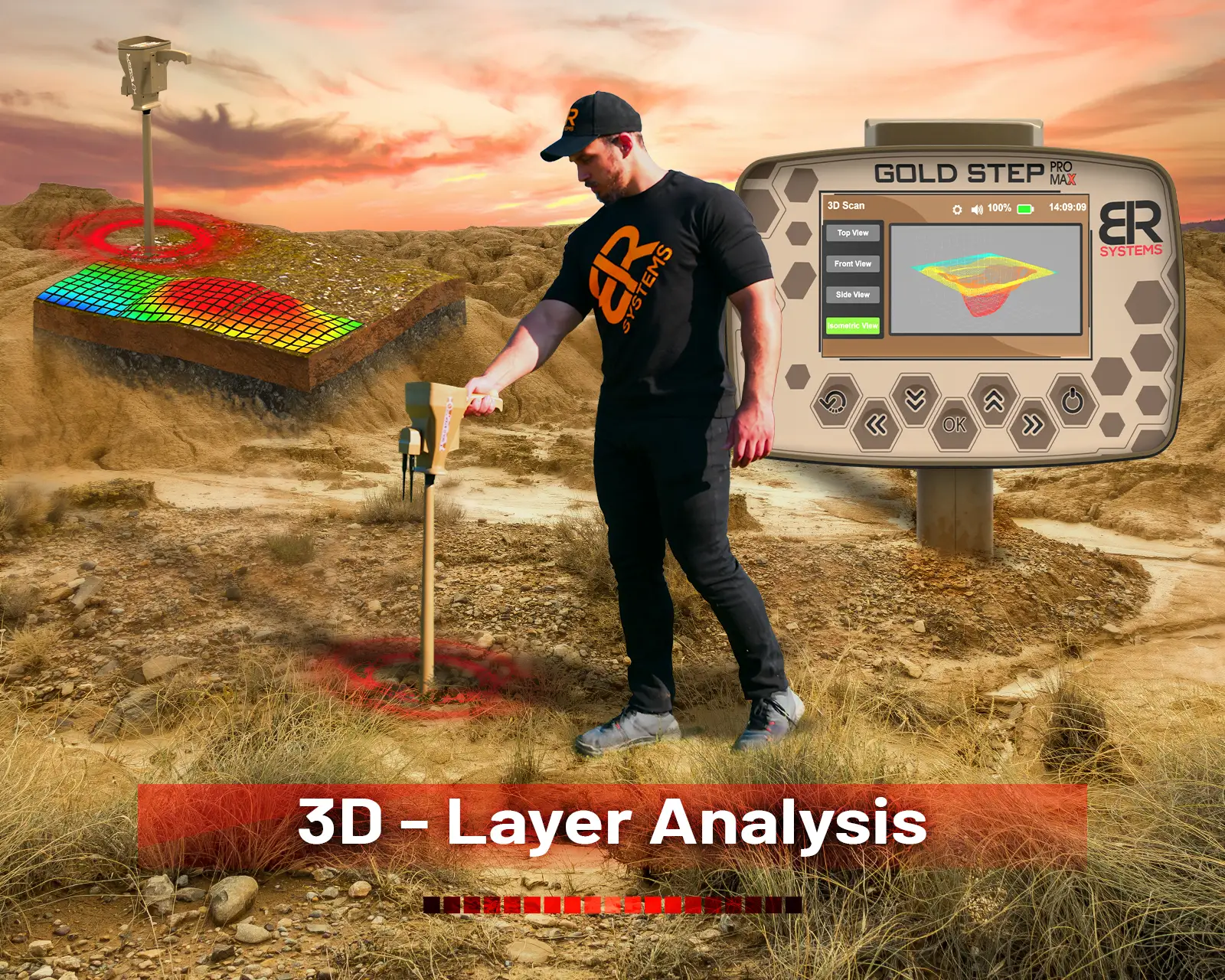 Discover the GOLD STEP 3D Ground Scan System from BR Systems. Advanced scanning and visualization technology designed for underground analysis, target identification, and professional exploration applications.