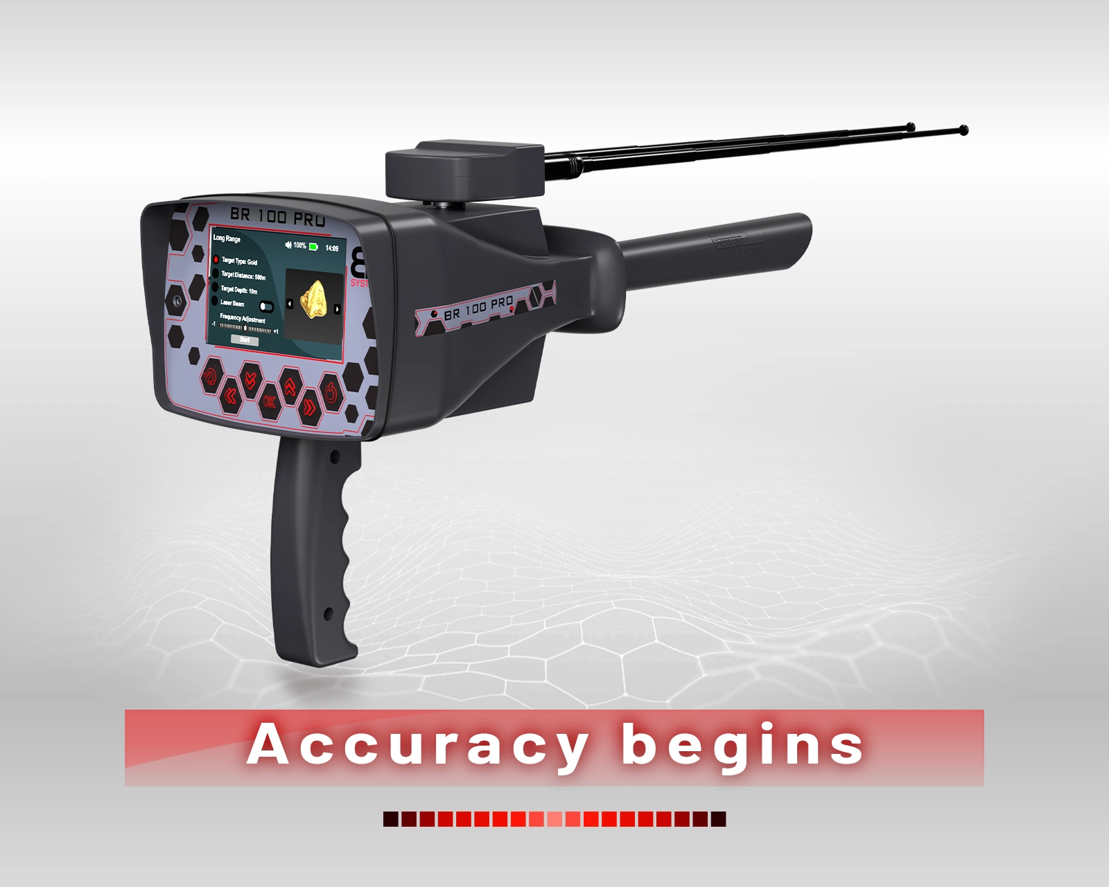BR100 detector by BR Systems featuring precision detection technology and professional exploration capabilities.