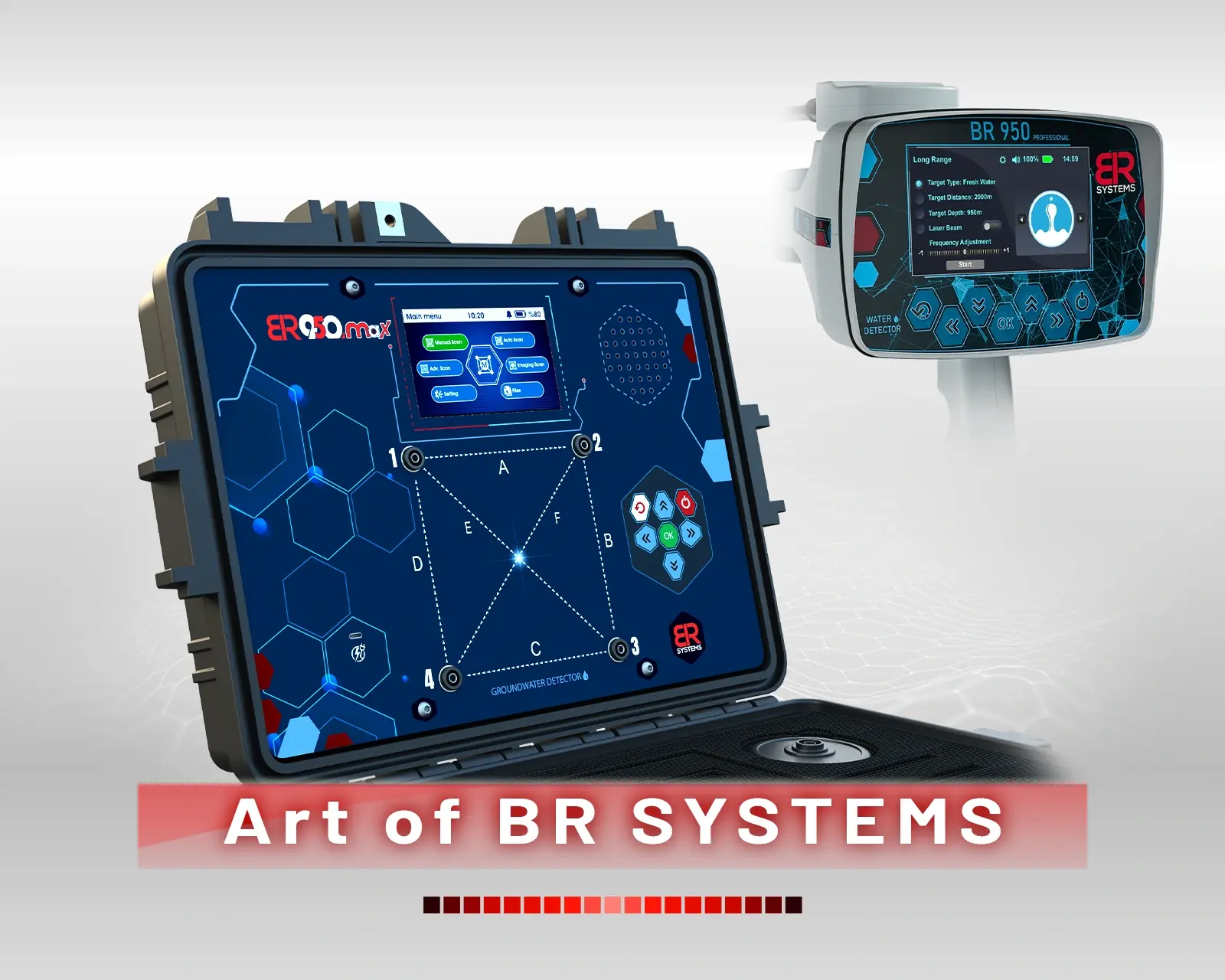 BR 950 MAX groundwater detector showcasing the innovation and engineering excellence of BR Systems.