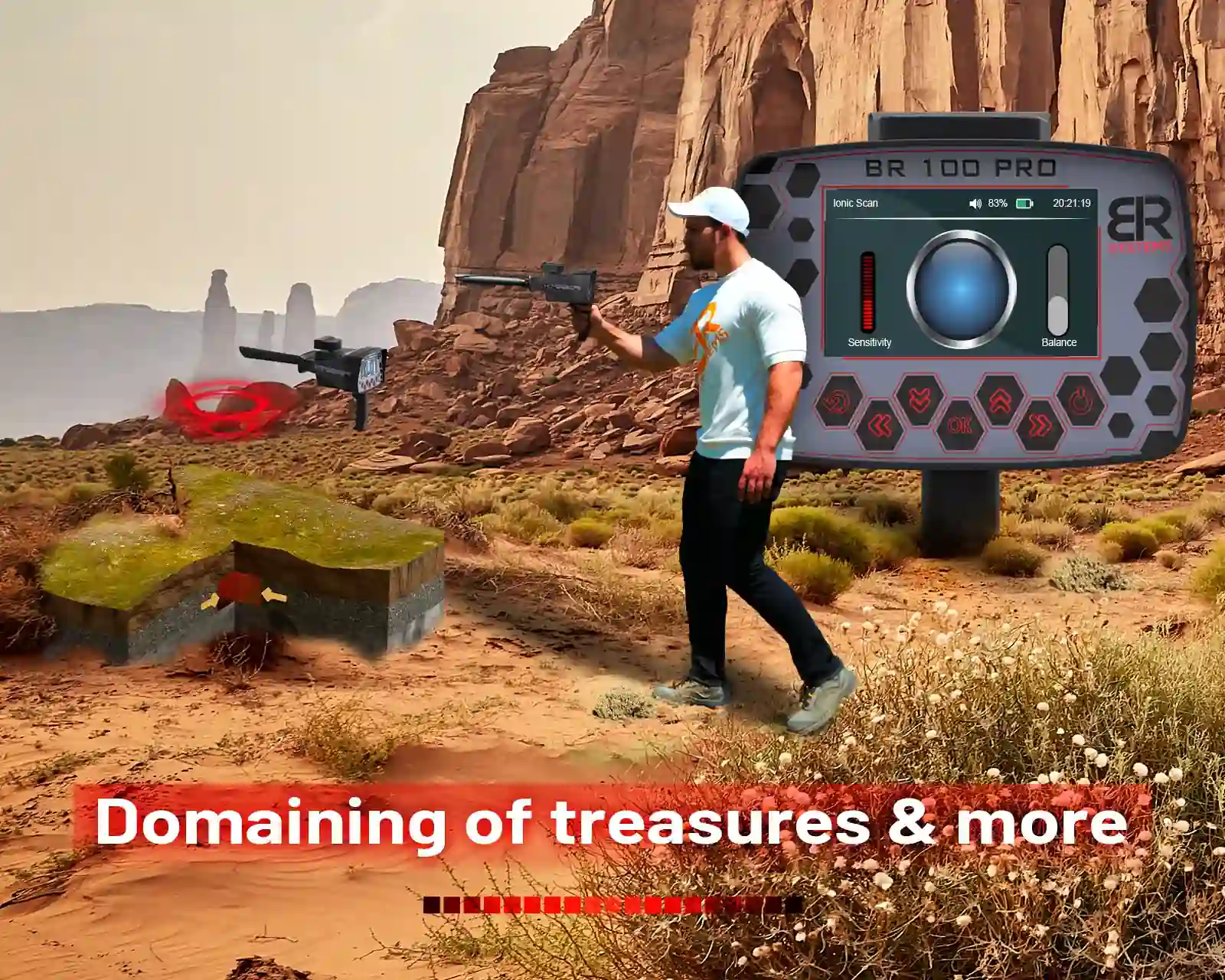 BR100 Long-Range detector by BR Systems designed for professional exploration and target location.