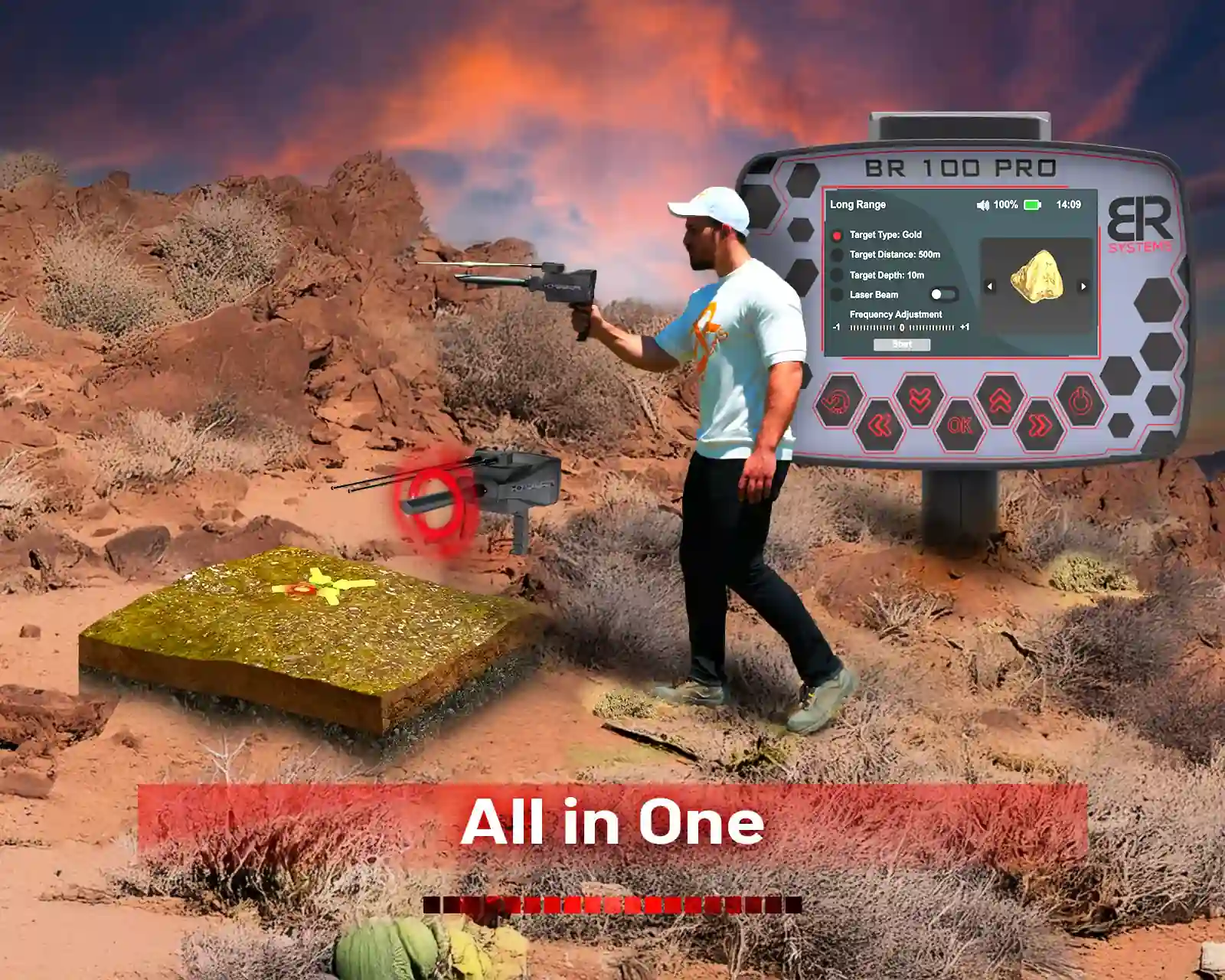 BR100 Long-Range detector by BR Systems designed for professional exploration and target location.