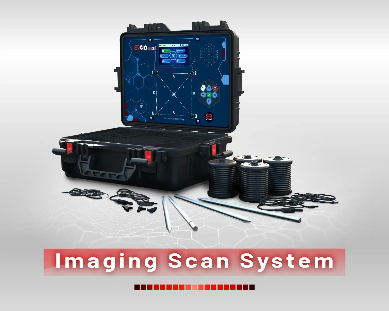 BR950 MAX imaging scan system displaying advanced groundwater detection and underground scanning technology.