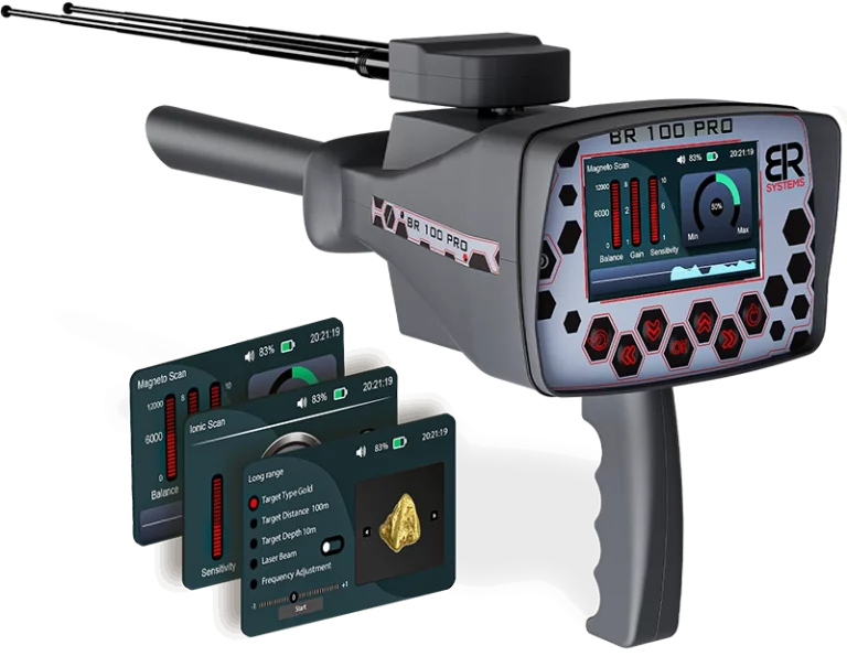 BR100 Pro Metal Detector for Professional Detection and Exploration.