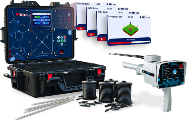 BR 950 MAX groundwater detector featuring advanced water detection technology for locating underground water sources.