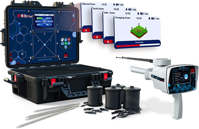 BR 950 MAX groundwater detector featuring advanced water detection technology for locating underground water sources.
