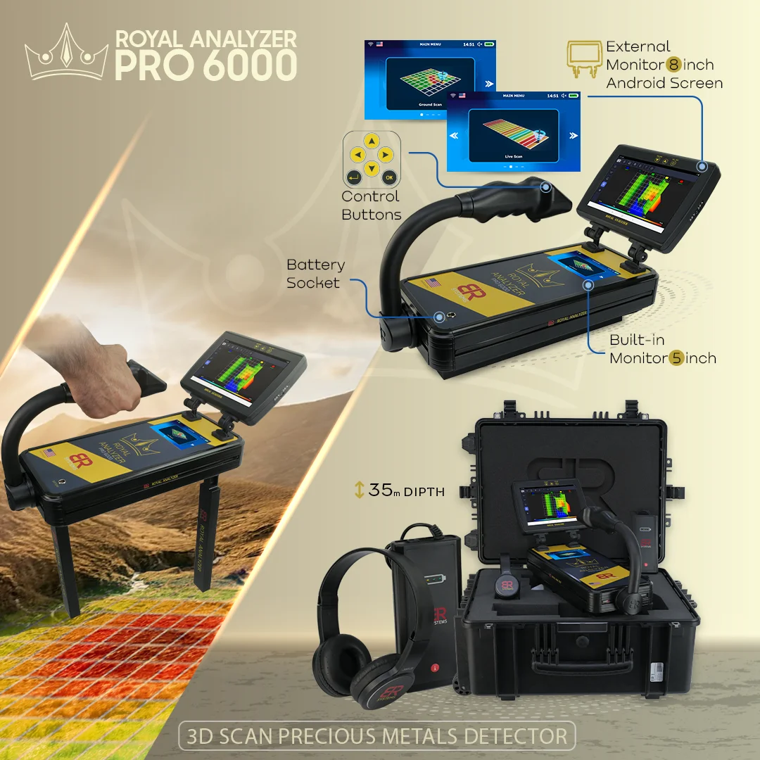 Royal Analyzer Pro 6000 - Detector de oro escáner 3d
