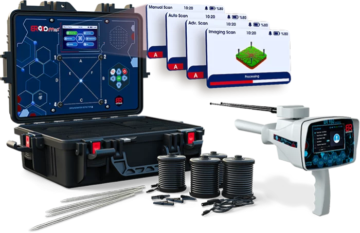 BR 950 MAX groundwater detector featuring advanced water detection technology for locating underground water sources.