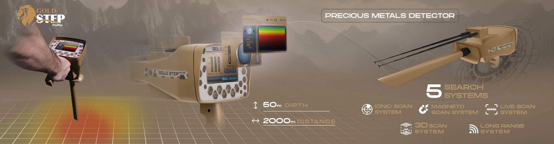 BR Gold Step Pro Max - Metal and gold Detector