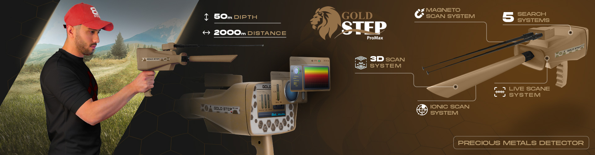 BR Gold Step Pro Max - Metal and gold Detector